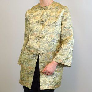 Champagne Gold Chinese Silk Robe